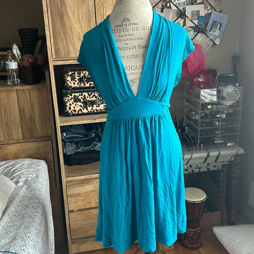 Geri C Bright Blue Sundress - Large
